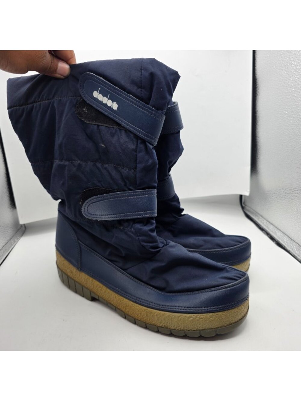 Diadora Winter Snow Boots Womens Size 9-10 Blue Insulated Warm Waterproof